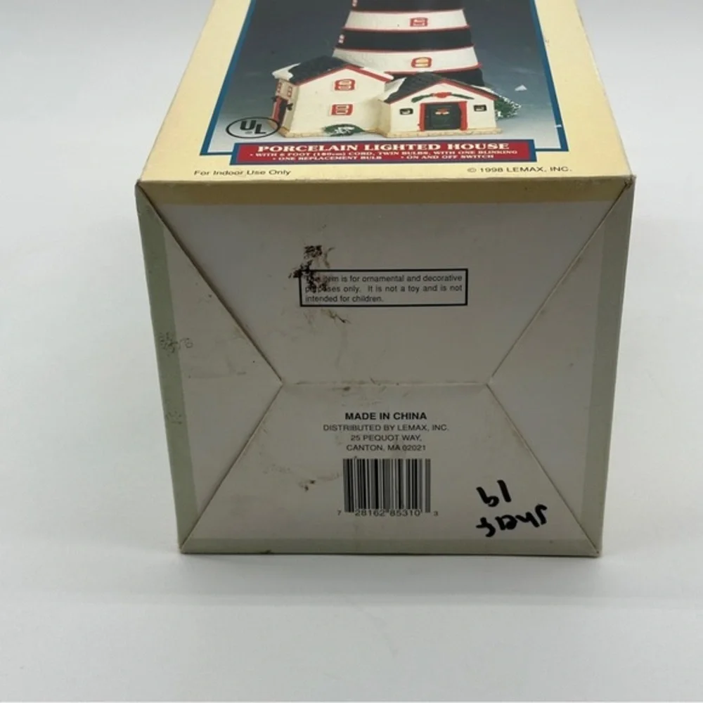 Vintage 1998 Lemax Plymouth Corners‎ Lighted House Flashing Lighthouse NEW